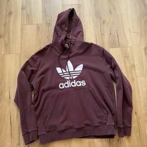 Adidas essentials heavyweight French terry cotton hoodie big logo slim XL